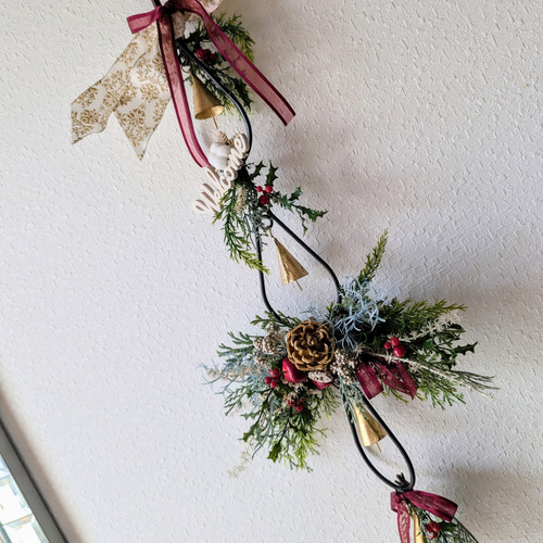 真冬の贈り物 アイアンベルが鳴る 針葉樹と実物たちの クリスマス リース クリスマス 真冬の贈り物 針葉樹と実物たちの リース アイアンベルが鳴る