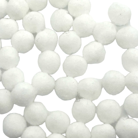 ポンポンボール ふわふわ ぼん天 50個 ホワイト 8mm ボール
