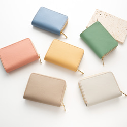 お札が折れない コンパクトウォレット 【 シュリンクレザー 】 名入れ 本革 ミニ財布 ギフト HW18K 19枚目の画像