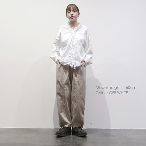 30％OFF VENT BLANC＋ バンブラン VBJ251323 コットン Vネック ブラウス vent blanc (20%OFF SALE) ヴァンブラン (2025SS 春夏) Vネック