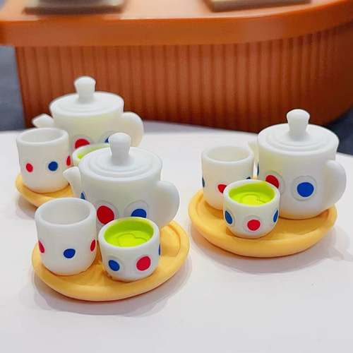ミニチュア ティーセット 4点セット ドールハウスティーセット