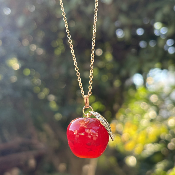 真っ赤な林檎ネックレス ネックレス・ペンダント ChuLaLa 通販
