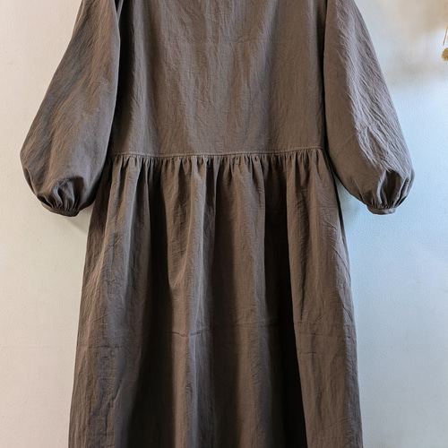 ☆受注制作☆バルーンスリーブワンピース＊ギャザー分量選べます