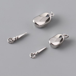 刻印あり☆925silver 留め具 ワンプッシュ差し込み式クラスプ ゴールド