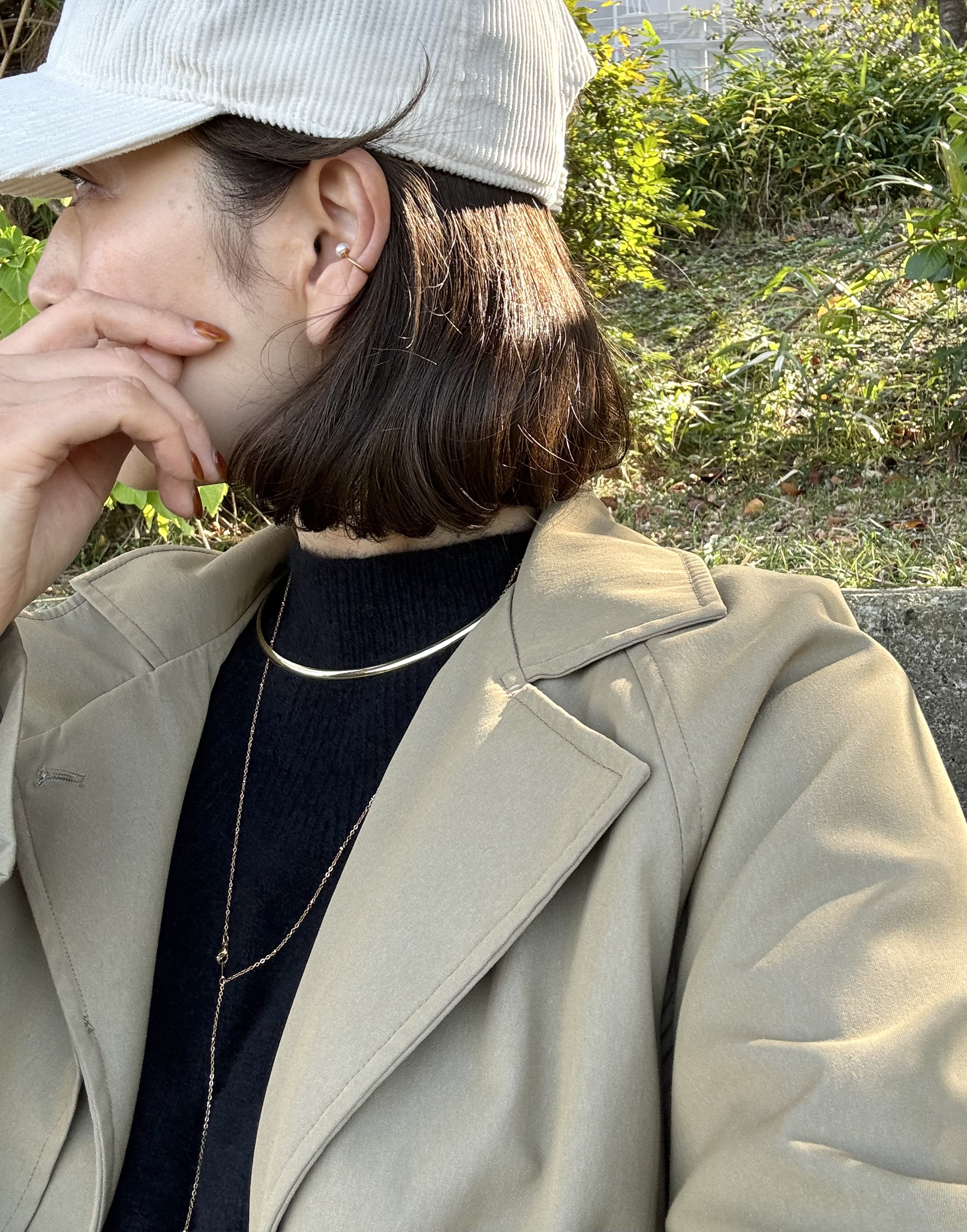 【数量限定】Linチョーカー＋Y字チェーン＋パールイヤカフ 3点セット