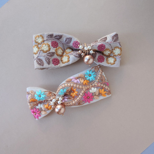 nelia wears ༶ 花柄刺繍ドレス×リボンヘアクリップ୨୧ nelia wears ༶ 花柄刺繍ドレス×リボンヘアクリップ୨୧ nelia wears