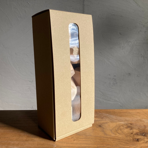 WOOD BLOCK】歪な多面体カットの無垢材積み木（桧7個セット