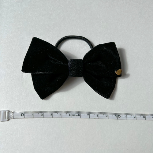 AA ヘアアクセサリー 大きめ2連リボン 女の子 大人 ヘアゴム natsuko