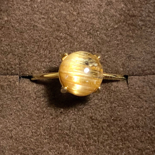 Op.16 ルチルクォーツ サージカルステンレスフリーサイズリング