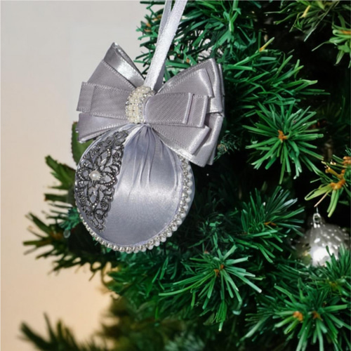 クリスマス オーナメント 6点セット_グレー｜クリスマスインテリア