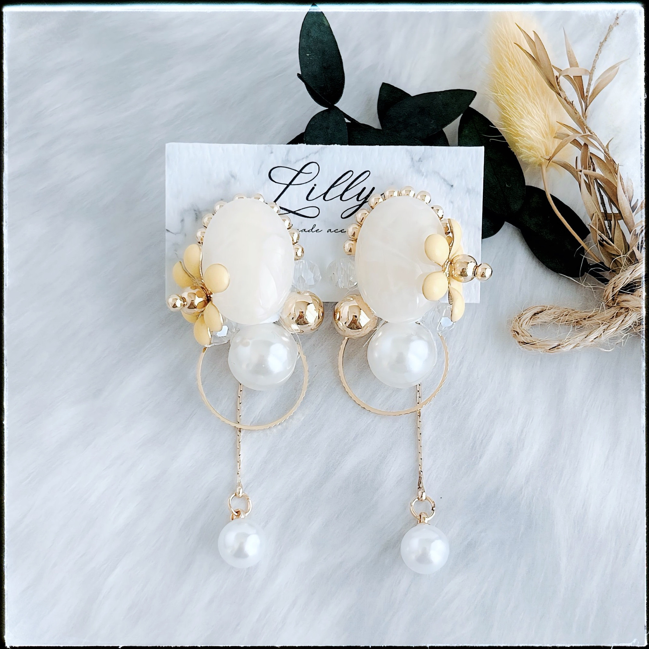 ◆1192 ◆ロングピアス アクセサリー ゴールド 大ぶり パール ハンドメイド パール ピアス 大ぶり レディース ロングピアス 大き目 揺れる