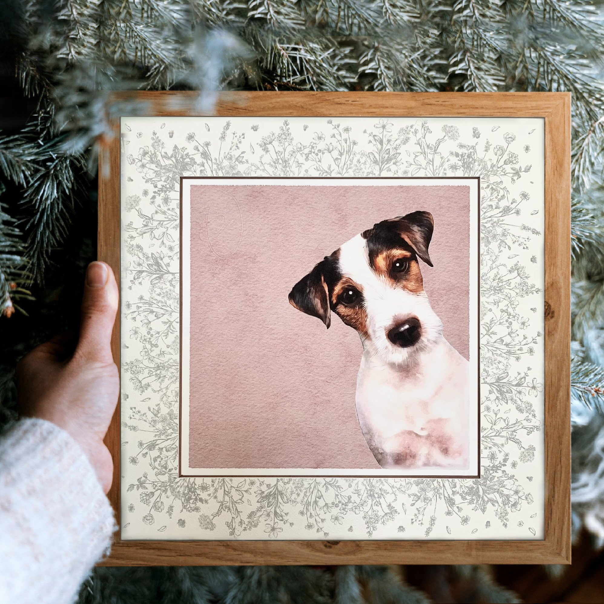 うちの子アート【似顔絵オーダー +マット台紙 +原画データ】ペットイラスト｜ペットアート｜ペット記念日｜ペット誕生日 4,774円