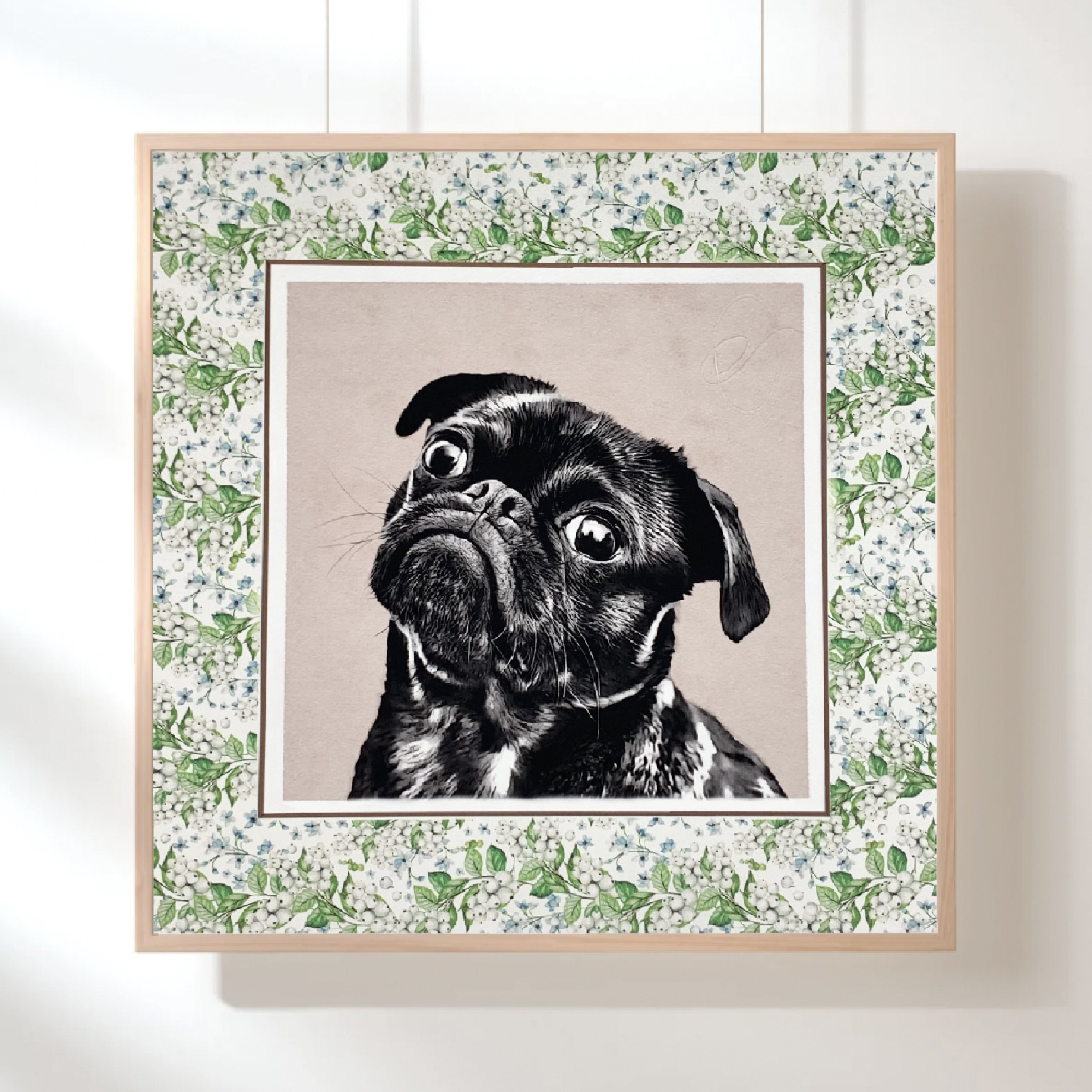 うちの子アート【似顔絵オーダー +マット台紙 +原画データ】ペットイラスト｜ペットアート｜ペット記念日｜ペット誕生日