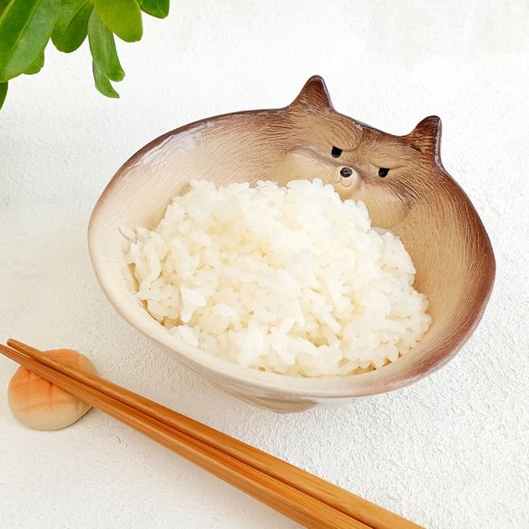 オオカミ飯碗 　動物の陶器　１点あります 1枚目の画像