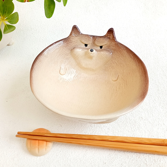 オオカミ飯碗 　動物の陶器　１点あります 9枚目の画像
