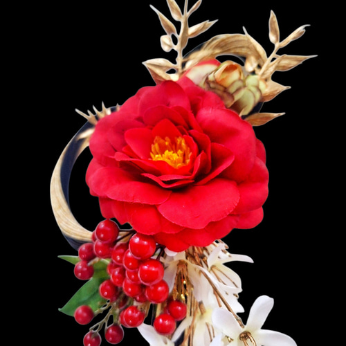 たっぷり南天のお正月しめ縄 フレッシュ大王松と南天のお正月飾り しめ縄・しめ飾り petit