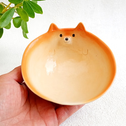 柴犬飯碗  楽しい動物の陶器　受注製作 2枚目の画像