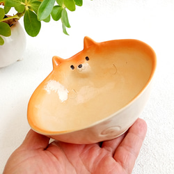 柴犬飯碗  楽しい動物の陶器　受注製作 6枚目の画像