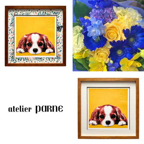 ［受注制作］［原画］ペット似顔絵アート◆A3サイズ　送料無料 kuramag_kmg0003