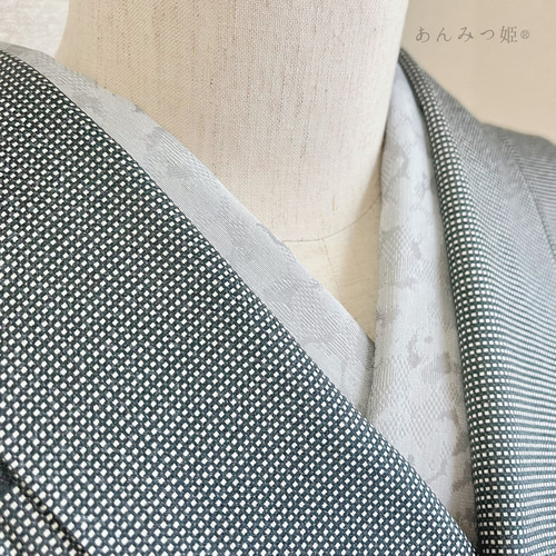 綿ジャガード織の半衿 柔らか小町鼠色 和装小物（帯・半襟） 半衿