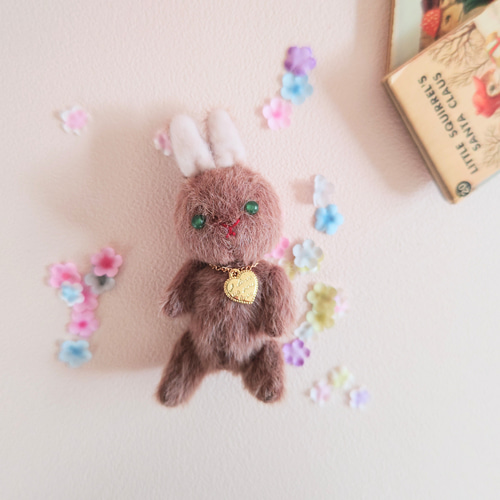 ミニチュア 小さなうさぎちゃん ぬいぐるみ ハンドメイド ドール ミニチュア 小さなうさぎちゃん ぬいぐるみ ハンドメイド ドール