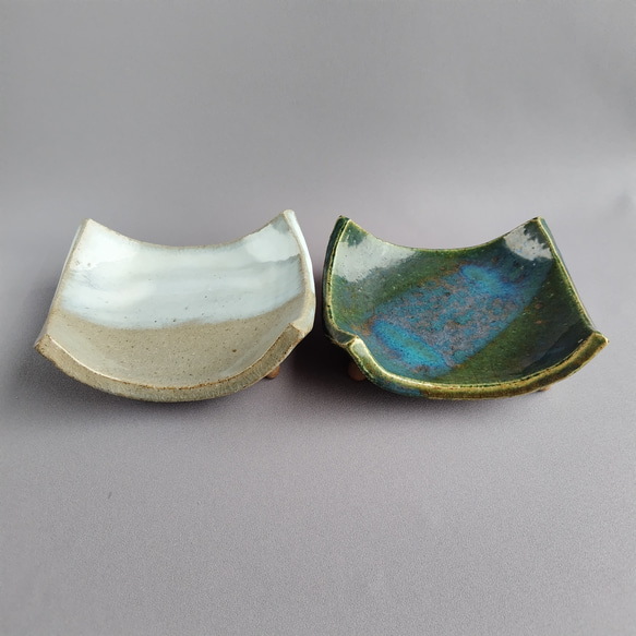 お取り置き品】長方皿 白萩釉 緑釉 中皿 やきもの實陶 通販 18505876  