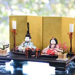 木目込み人形 平安絵巻姫几帳、燭台、飾り台付 雛人形【平安雛】 華台セット飾り ひな人形・雛飾り 有松人形工房 通販