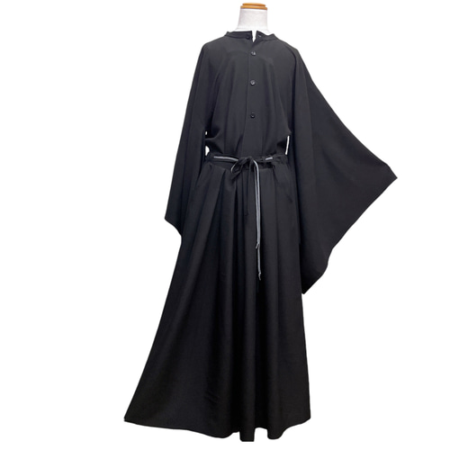 メンズ ブラックセットアップ 高級反物仕立て 袴パンツ 着物