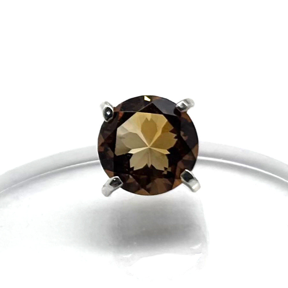 さくらインカットピアス シトリン/シルバー925/片耳用 セカンドピアス/和柄 着物/メンズピアス/sa1pe