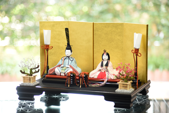木目込み人形 平安絵巻姫几帳、燭台、飾り台付 雛人形【平安雛】 華台セット飾り ひな人形・雛飾り 有松人形工房 通販