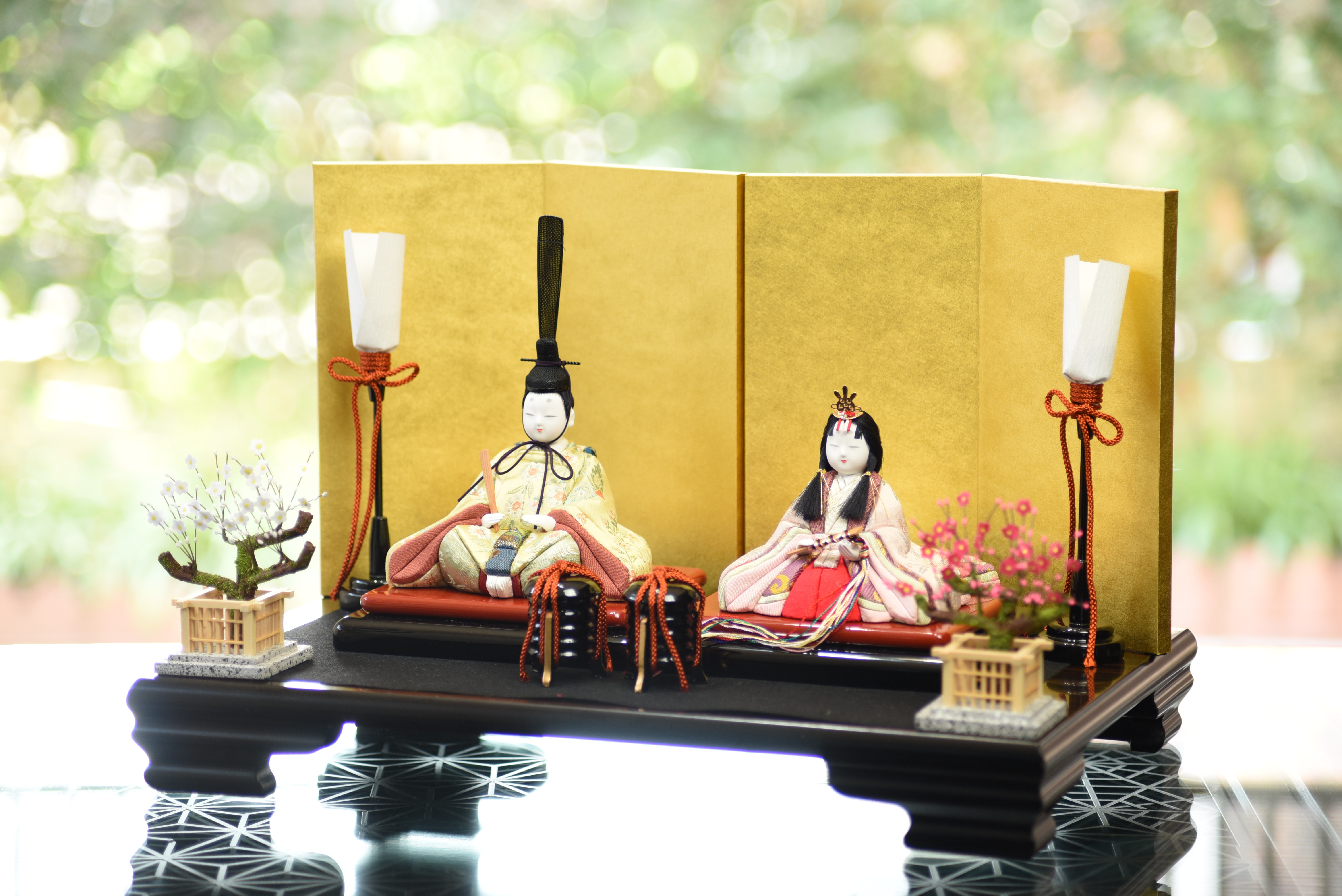 雛人形【平安雛】　華台セット飾り