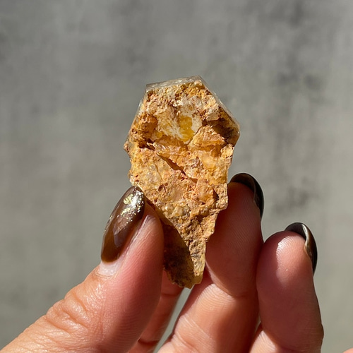 コンゴ産 クンダリーニ 非加熱 シトリン クォーツ ファントム•虹入り シトリン クンダリーニクォーツ アバンダンス コンゴ産 70g