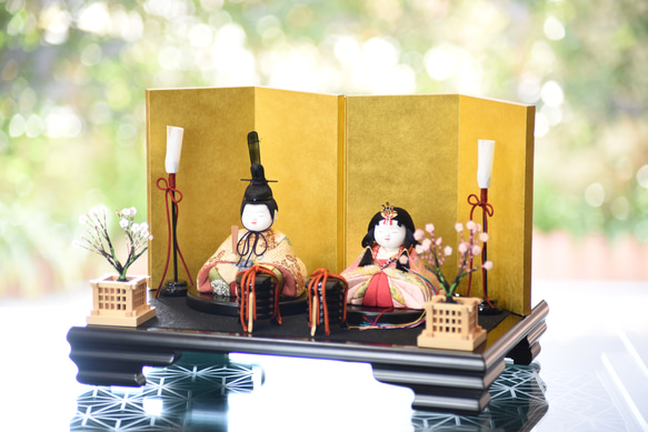 ひな祭り 雛人形セット 伝統的　真多呂人形 真多呂人形「春桜立雛セット」 - 伽楠（かなん）