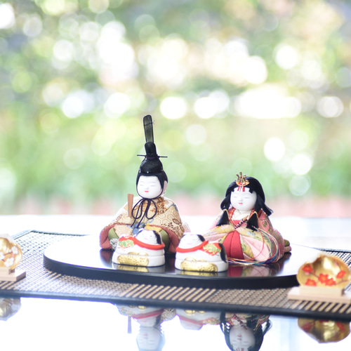 雛人形セット 花柄台座付き 雛人形セット 花柄台座付き