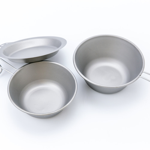 シェラカップセット ステンレス チタン フォールディングチタンシェラカップ 300+450mlセット MT-FSC2PC