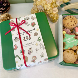 クリスマスクッキー缶♡（なかよしサンタとトナカイ） 3枚目の画像