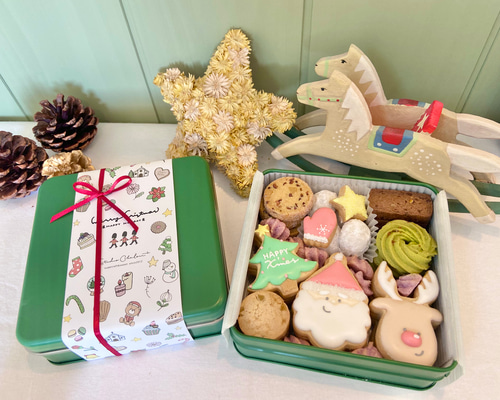 クリスマスクッキー缶♡（なかよしサンタとトナカイ） クッキー studio
