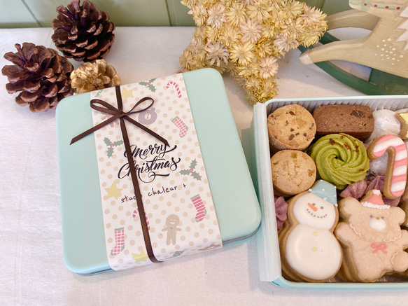 クリスマスクッキー缶♡（くま） 3枚目の画像