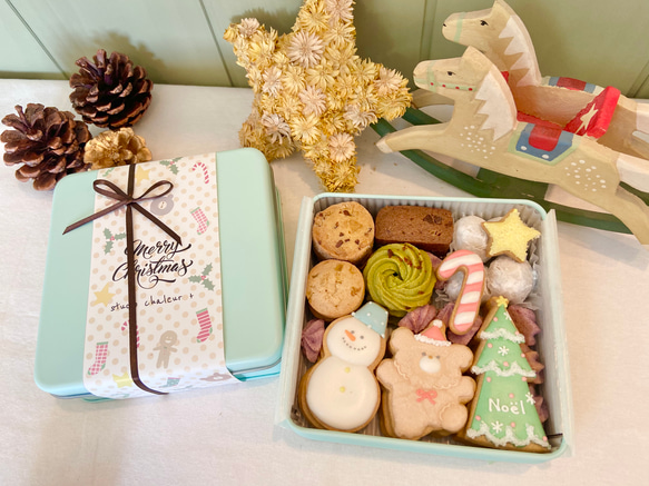 クリスマスクッキー缶♡（くま） 4枚目の画像