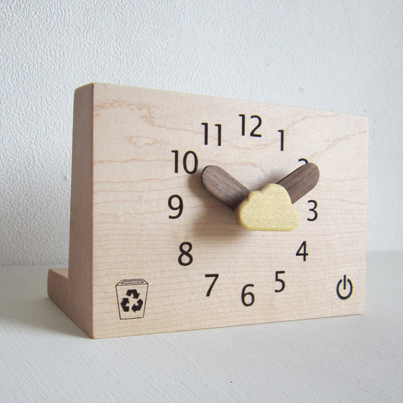 Winの想い　ノート型卓上時計 2枚目の画像