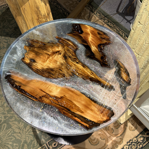 超希少】屋久杉・虎杢・光明杢・最高級ジルコニアレジンテーブル