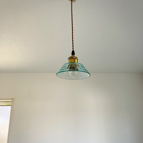 ブロンズグリーン/モルタルシェード ペンダントライト pendant lamp グリーン ガラス ペンダントライト モダン オシャレ照明