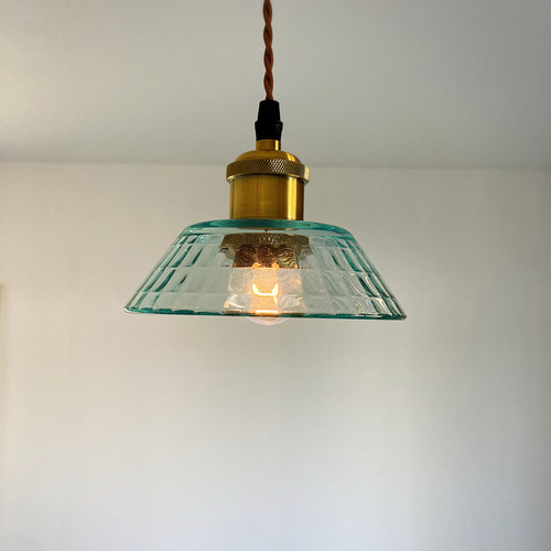 ブロンズグリーン/モルタルシェード ペンダントライト pendant lamp グリーン ガラス ペンダントライト モダン オシャレ照明