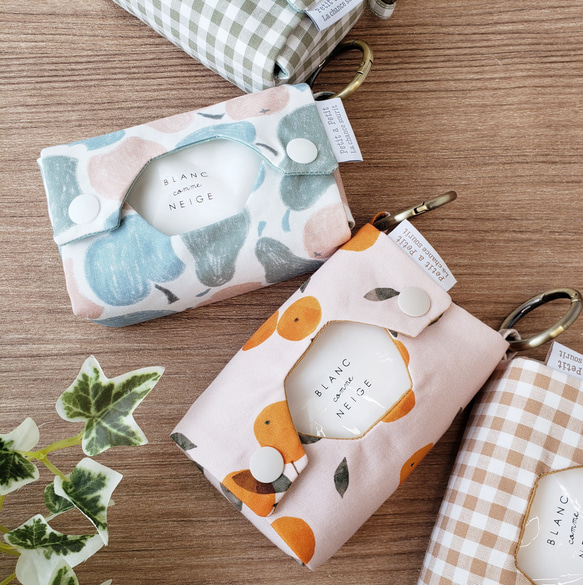 すずらん様ポケットティッシュケースNo.503 木陰のすずらん｜手刺繍