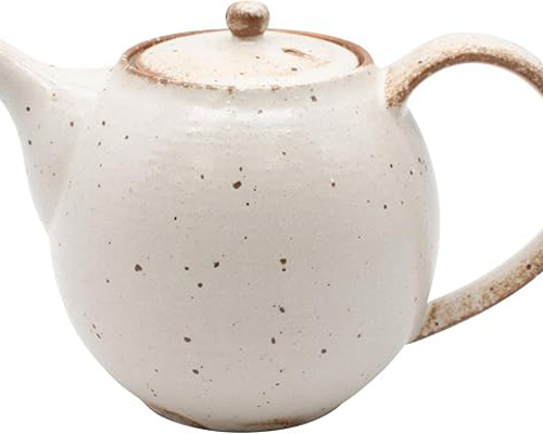 【特注品】志野焼 急須形置物 花瓶 ☆陶器 美濃焼 鼠志野 志野 丸型 花器 花生 花瓶 飾壺 - メルカリ