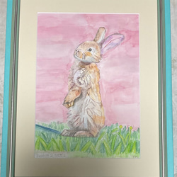うさぎ絵 うさぎ2 絵画 artist tomo 通販 18507442｜Creema(クリーマ)