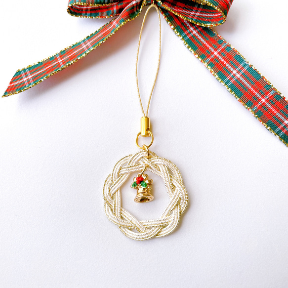 水引き クリスマスオーナメント ストラップ 鐘チャーム その他雑貨