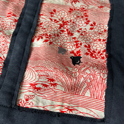 着物アートパネルトレーナー 着物リメイク 着物ハギレ再利用