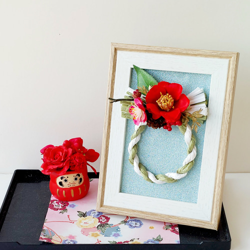 光触媒フラワー 正月アレンジ 和アレンジ 新年飾り しめ飾り しめ縄 玄関 飾り 光触媒フラワー 正月アレンジ 和アレンジ 新年飾り しめ飾り