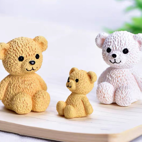 ミニチュア ミニフィギュア くまちゃん 1個 （小）全3色 ドールハウス